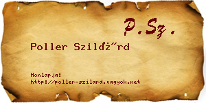 Poller Szilárd névjegykártya