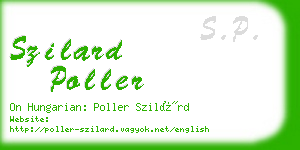 szilard poller business card